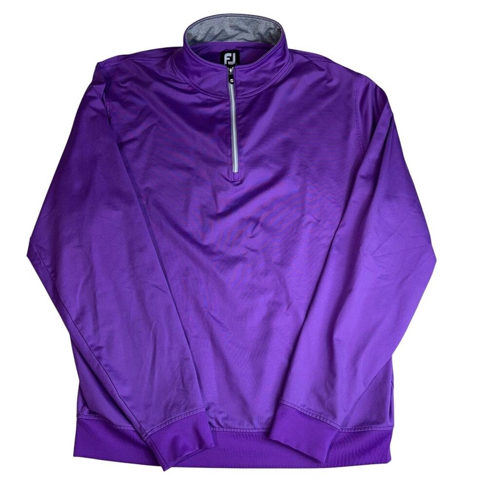 FOOT JOY men's purple performance golf quarter-zip pullover large